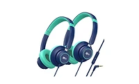 Mee audio KidJamz KJ45 (2 Pack) 3.5mm Kid's Headphones w/ Inline Microphone