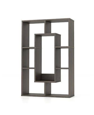 Gouun 7-Cube Geometric Bookshelf Modern Decorative Open Bookcase