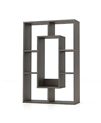 Gouun 7-Cube Geometric Bookshelf Modern Decorative Open Bookcase