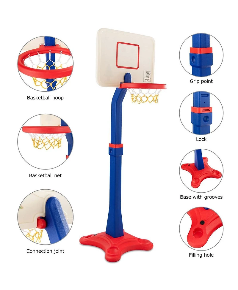 Kuyotq Kids Adjustable Height Basketball Hoop Stand