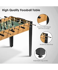 Kuyotq 48" Competition Sized Home Recreation Wooden Foosball Table