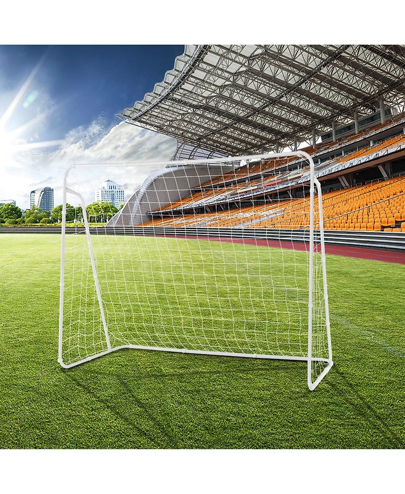 Kuyotq Soccer Goal for Backyard with Heavy Duty Frame and Ground Stakes