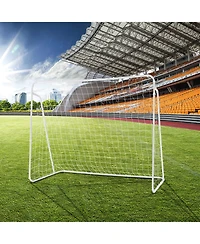 Kuyotq Soccer Goal for Backyard with Heavy Duty Frame and Ground Stakes
