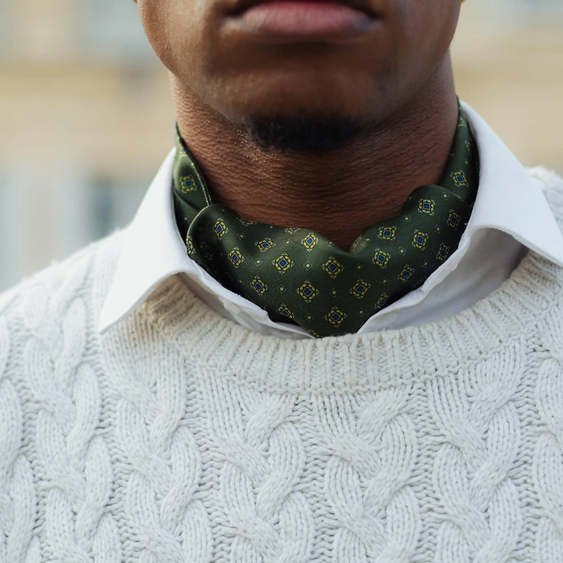 Corbara - Silk Ascot Cravat Tie for Men