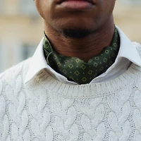 Corbara - Silk Ascot Cravat Tie for Men