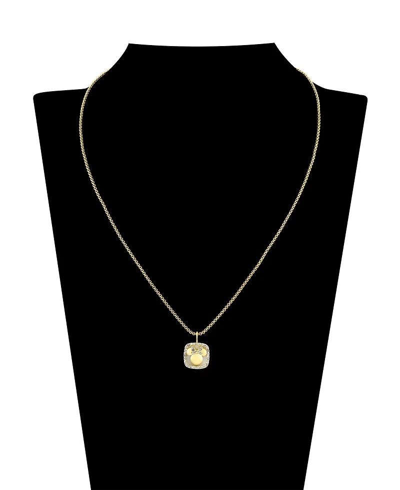 Disney Crystal Minnie Mouse Pendant Necklace and Earring Set