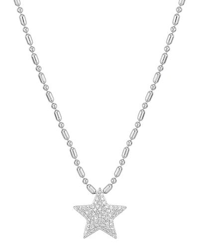 Diamond Star Pendant Necklace (1/4 ct. t.w.) in Sterling Silver