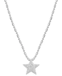 Diamond Star Pendant Necklace (1/4 ct. t.w.) in Sterling Silver
