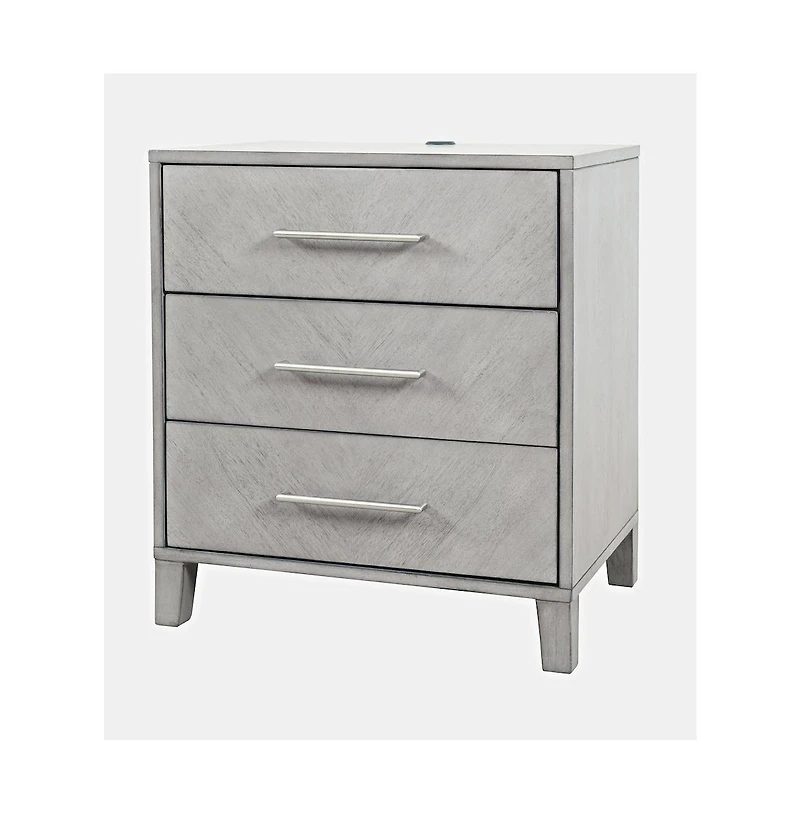 Jofran Eloquence Contemporary Modern 28" Usb Charging Nightstand