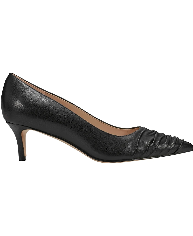 Marc Fisher Ltd Women's Paria Ruched Kitten Heel Pumps