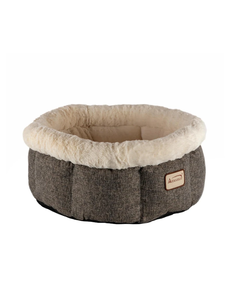 Armarkat Cozy Cat Bed in Beige and Gray C105HHS/Mb