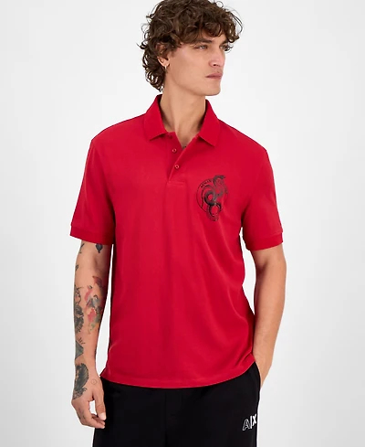 A|X Armani Exchange Men's Lunar New Year Polo Shirt