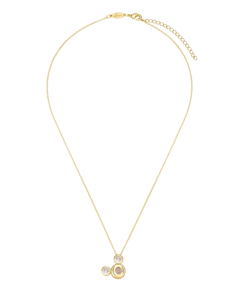Disney Cubic Zirconia Mickey Mouse Dream Initial Pendant Necklace