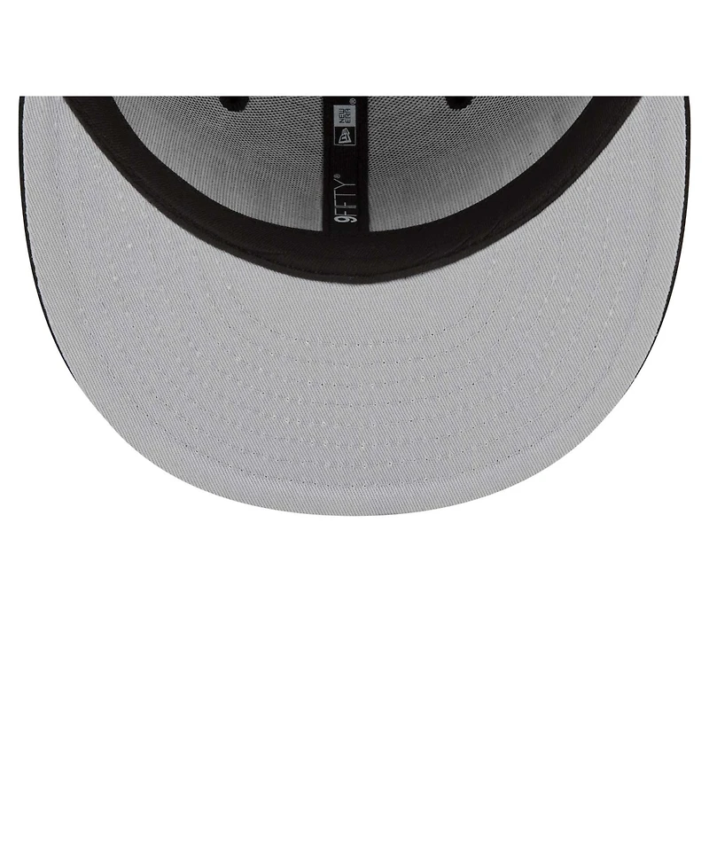 New Era Men's Black Houston Rockets Jersey Hook Statement Edition 9FIFTY Snapback Hat