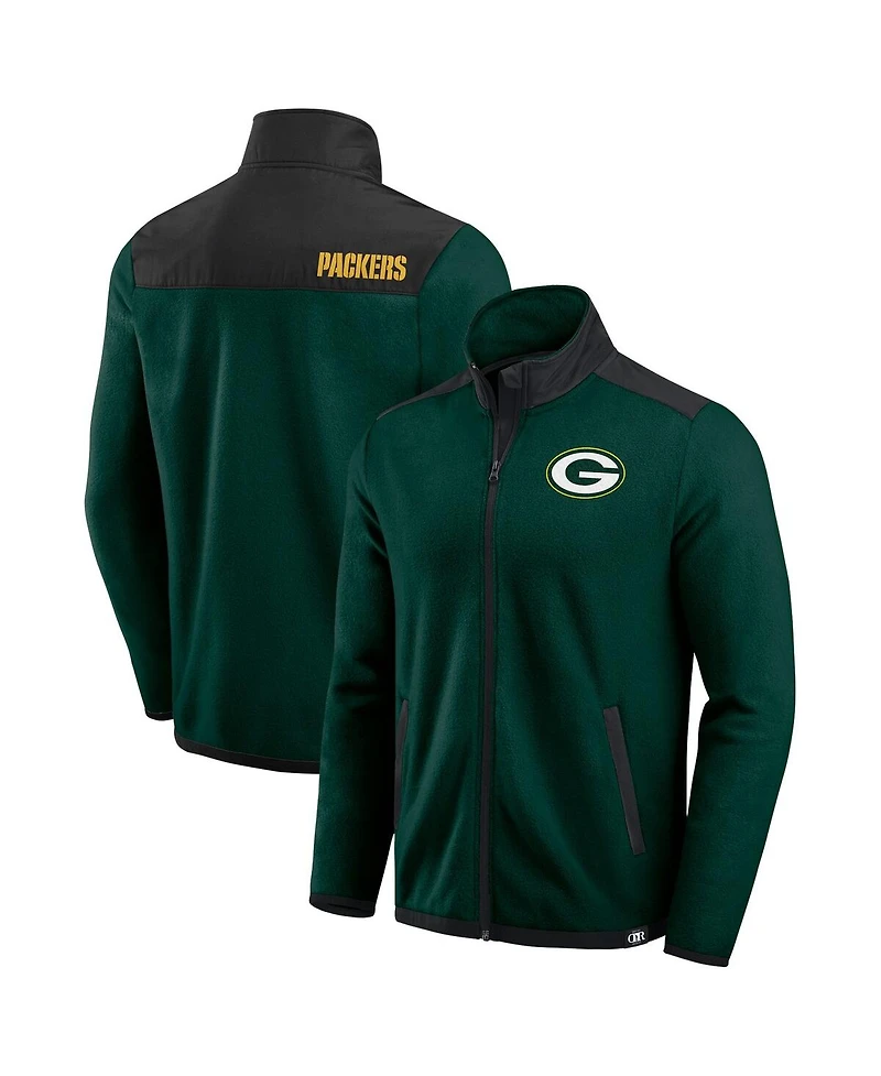 Fanatics Men's Green Bay Packers Color Block Polar Fleece Full-Zip Jacket