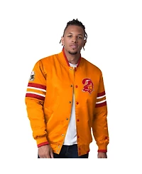Starter Men's Orange Tampa Bay Buccaneers Vintage Logo Scout I Full-Snap Varsity Jacket
