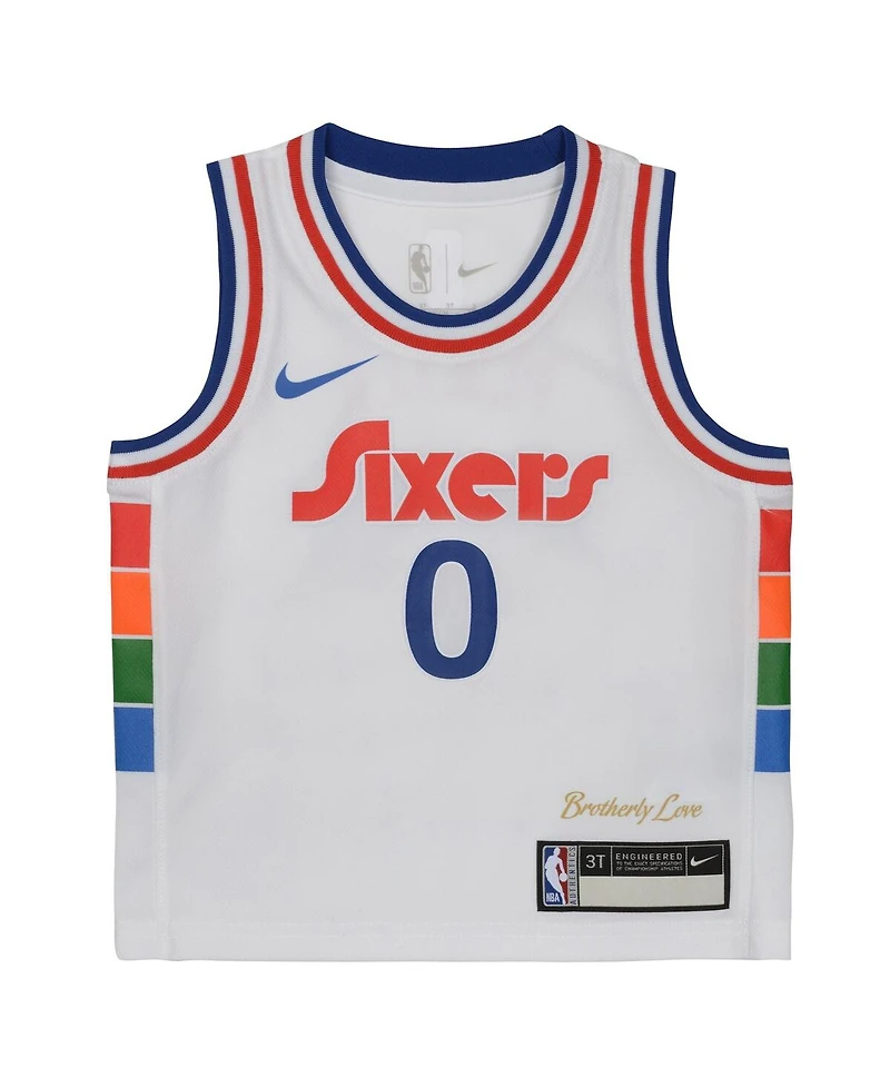 Nike Preschool Tyrese Maxey White Philadelphia 76ers 2024/25 Swingman Player Jersey - City Edition