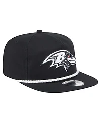 New Era Men's Black Baltimore Ravens B-Dub Golfer Snapback Hat