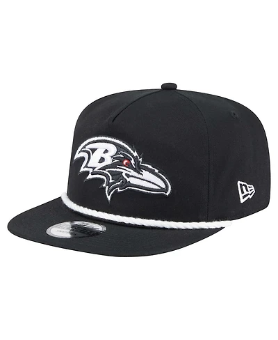 New Era Men's Black Baltimore Ravens B-Dub Golfer Snapback Hat