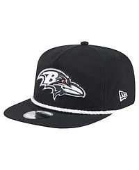 New Era Men's Black Baltimore Ravens B-Dub Golfer Snapback Hat