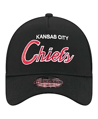 New Era Men's Black Kansas City Chiefs Smith 9FORTY Adjustable hat