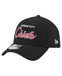 New Era Men's Black Kansas City Chiefs Smith 9FORTY Adjustable hat