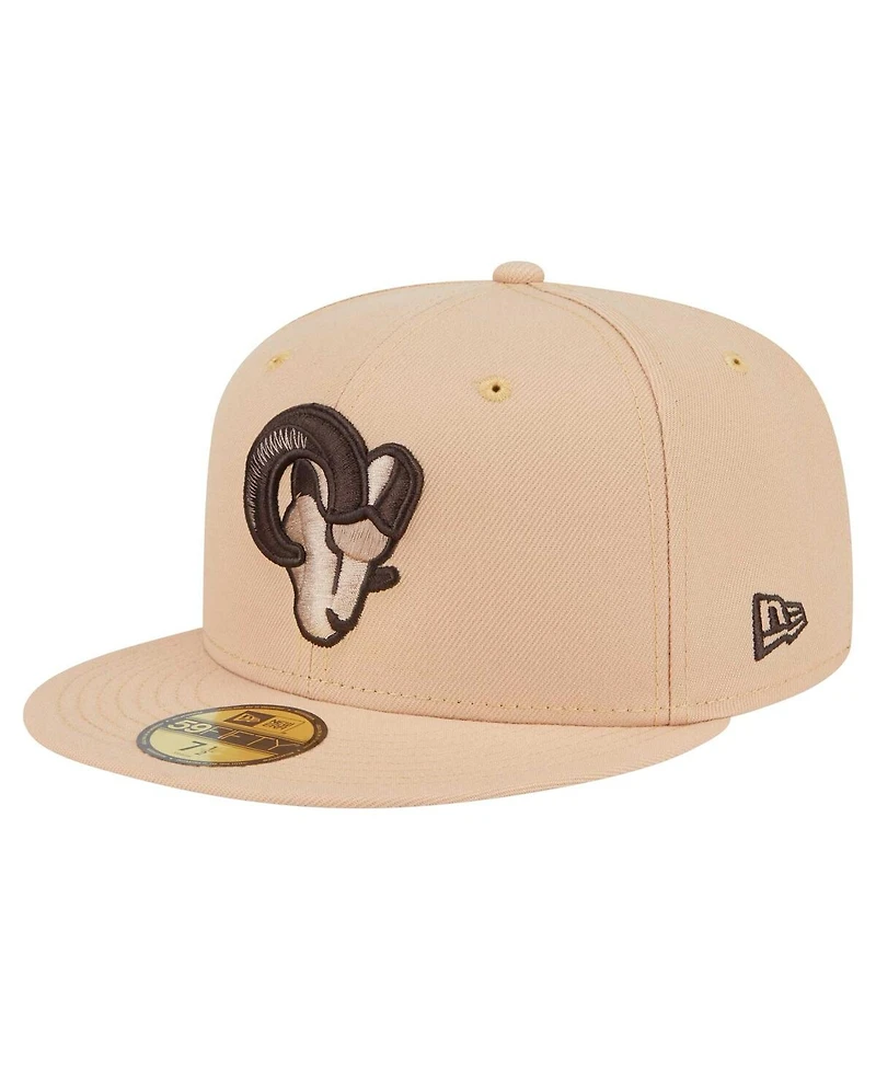 New Era Men's Tan Los Angeles Rams Candied Pecan 59FIFTY Fitted Hat
