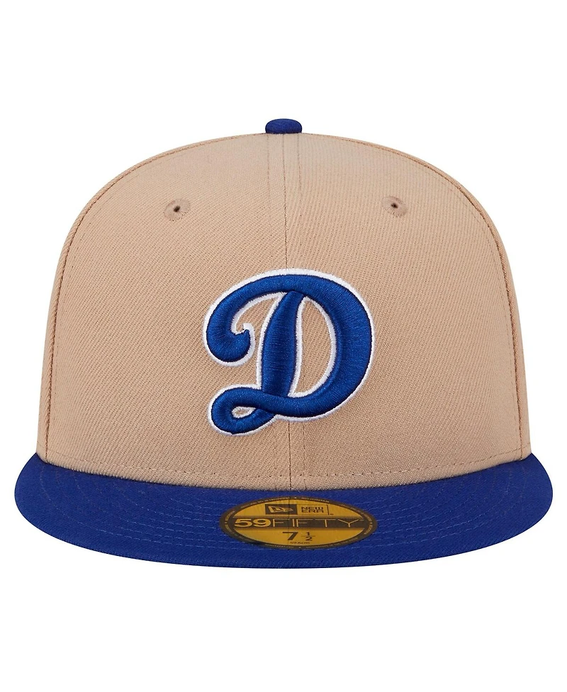New Era Men's Khaki Los Angeles Dodgers 59FIFTY Fitted Hat