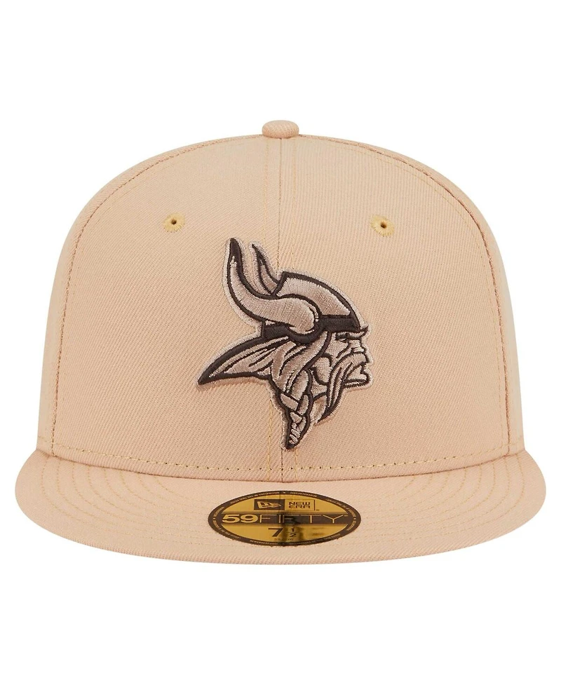 New Era Men's Tan Minnesota Vikings Candied Pecan 59FIFTY Fitted Hat