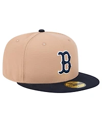 New Era Men's Khaki Boston Red Sox 59FIFTY Fitted Hat