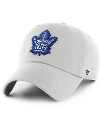 '47 Brand Men's Gray Toronto Maple Leaf's Team Clean Up Adjustable Hat