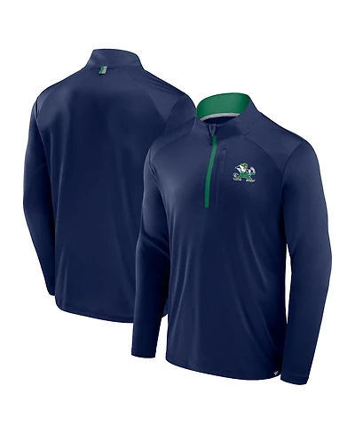 Fanatics Men's Navy Notre Dame Fighting Irish Fundamental Defender Quarter-Zip Jacket