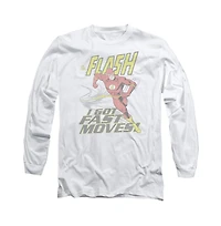 Flash Men's Dc Dc Comics Fast Moves Long Sleeve Adult Tee / T-Shirt