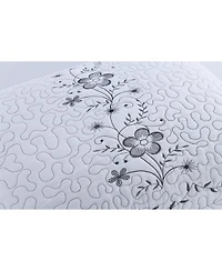 MarCielo 2 Pcs Embroidered Floral Pillow Shams King