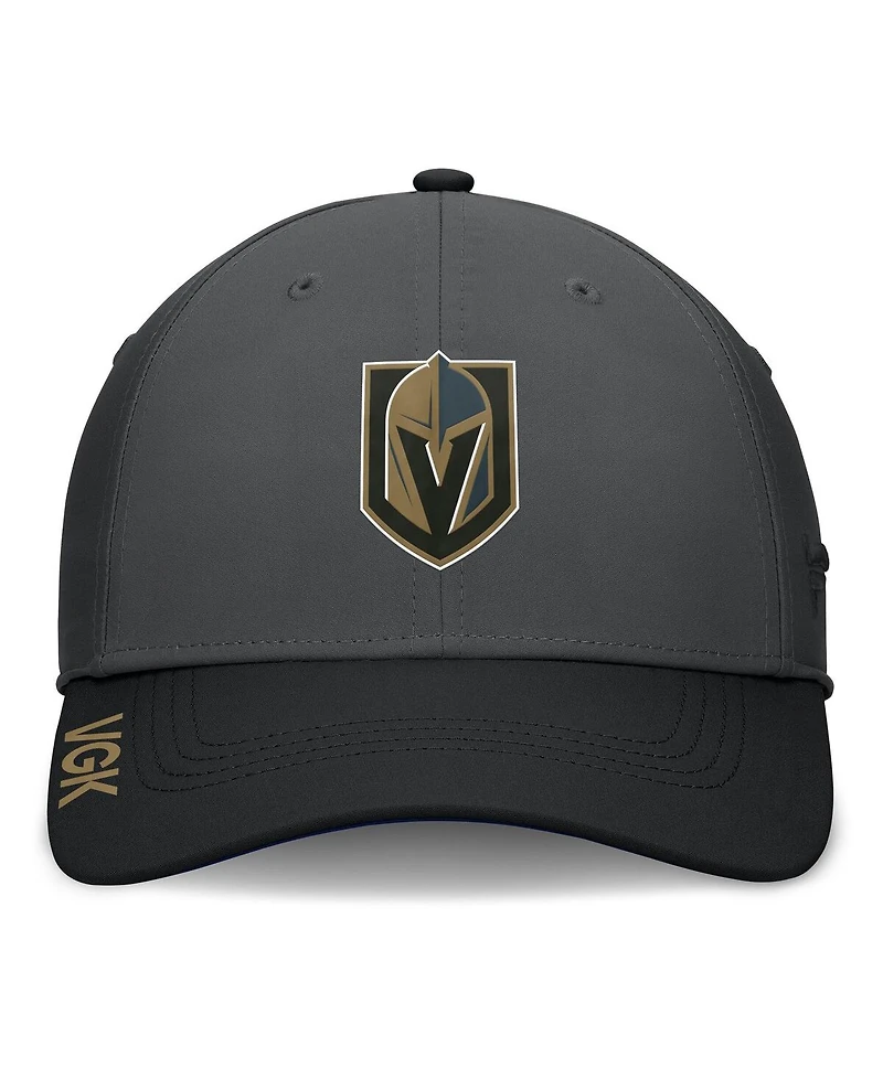 Fanatics Men's Gray/Black Vegas Golden Knights Authentic Pro Rink Flex Hat