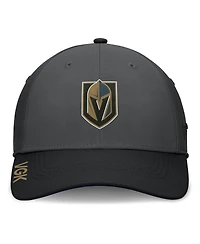 Fanatics Men's Gray/Black Vegas Golden Knights Authentic Pro Rink Flex Hat