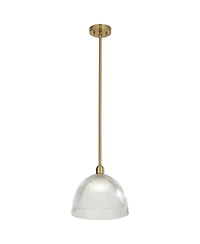 360 Lighting Williams 12" Modern Pendant Ceiling Light Fixture Dining Room Over Table Kitchen Island Dome Antique Brass Mini