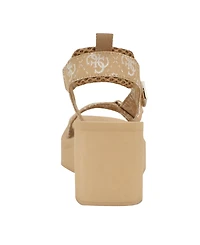 Guess Women's Daysa Quattro-g Strappy Eva Wedge Sandals