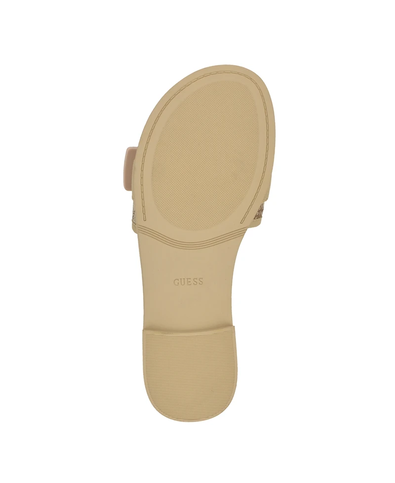 Guess Women's Elyze Quattro G Slip-On Slide Flat Sandals
