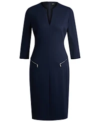 Boss by Hugo Boss Women's Cropped Sleeves V-Neck Dress