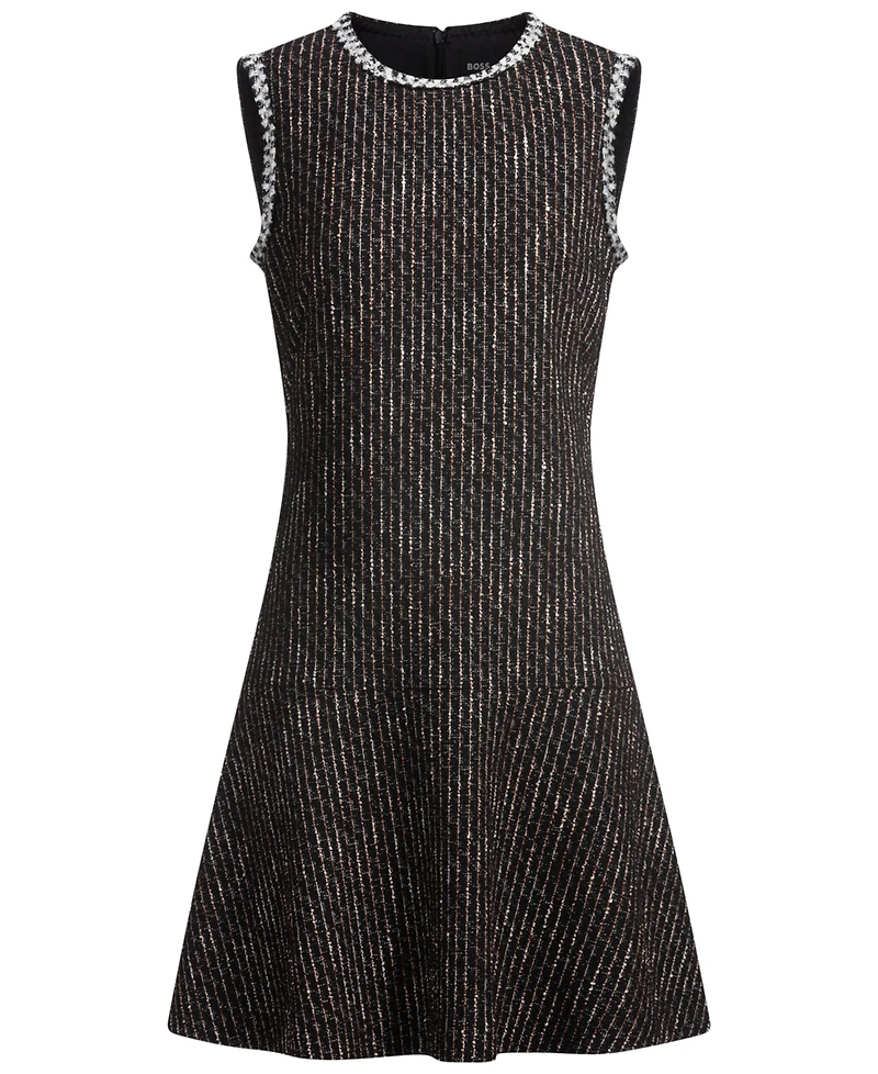 Boss by Hugo Women's Boucle Tape-Trim Dress