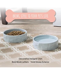 Park Life Designs Set of two Manor Collection ceramic pet bowls