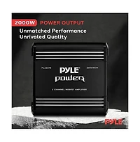 Pyle 2-Channel Bridgeable Mosfet Car Amplifier, 2000 Watts