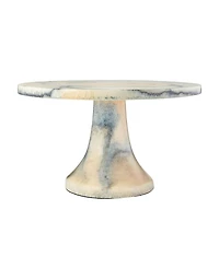 Godinger Lucente Resin Matte Limestone Cake Stand
