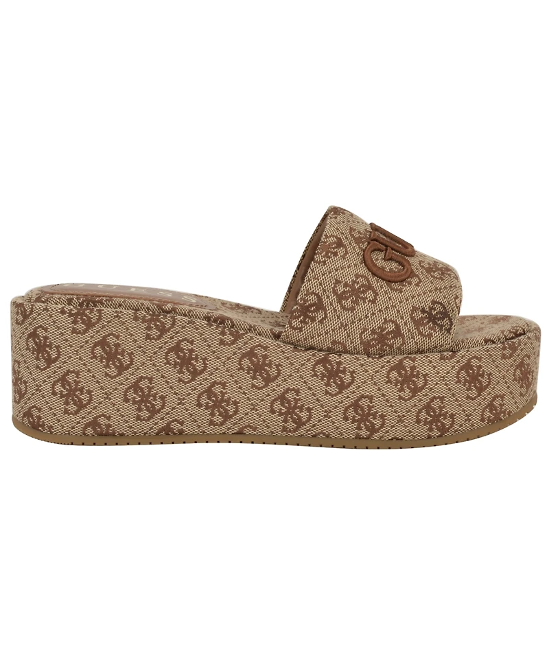 Guess Women's Bintai Platform Slide Wedge Sandals