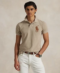 Polo Ralph Lauren Men's Custom Slim Fit Leather-Pony Polo Shirt