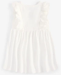 First Impressions Baby Girls Solid Eyelet-Flutter Dress, Exclusively at Macy's