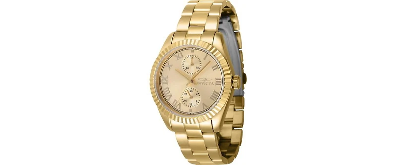 Invicta Women's 47445 Specialty Quartz Multifunction Gold Dial Watch