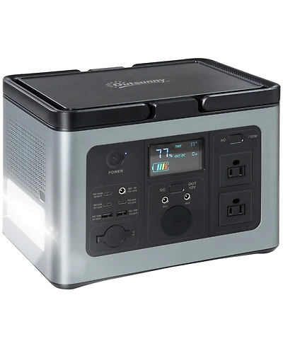 Outsunny Portable LiFePO4 Power Station with Tabletop Surface