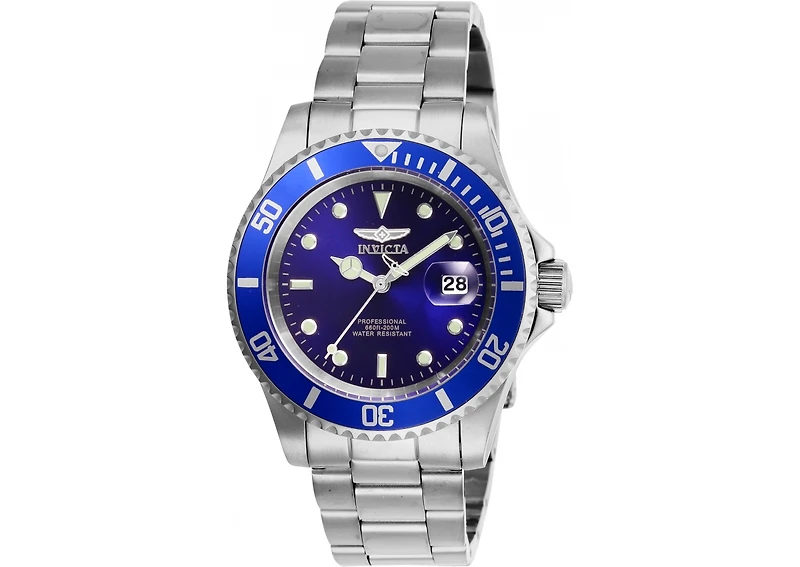Invicta Men's 26971 Pro Diver Quartz 3 Hand Blue Dial Watch